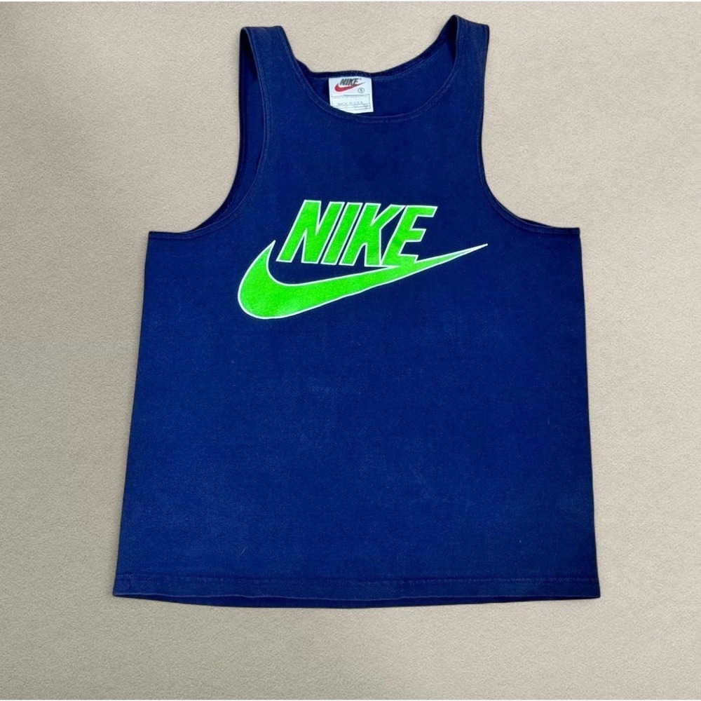 Vintage Nike Center Swoosh Logo Tank Top Made in USA Small